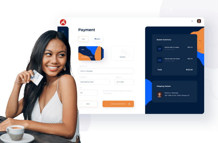Modern Website Payment Mockup
